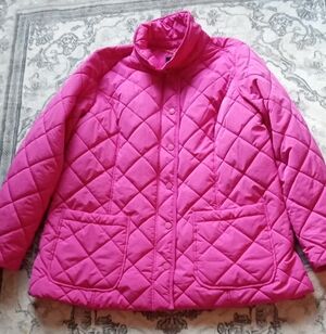 Isaac Mizrahi Vibrant Pink Quilted Jacket